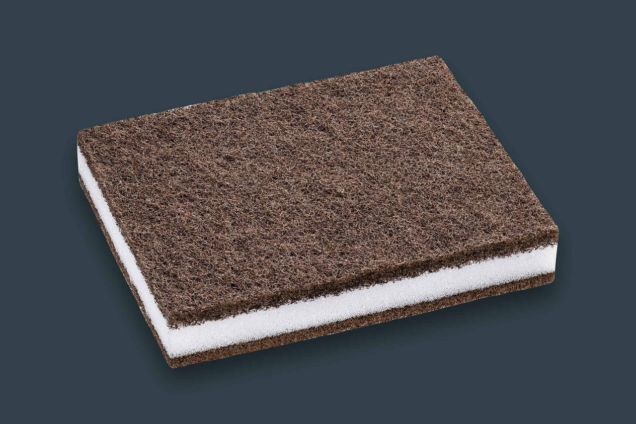 Scheuerschwamm mit Schleifvlies und Schaumstoffkern