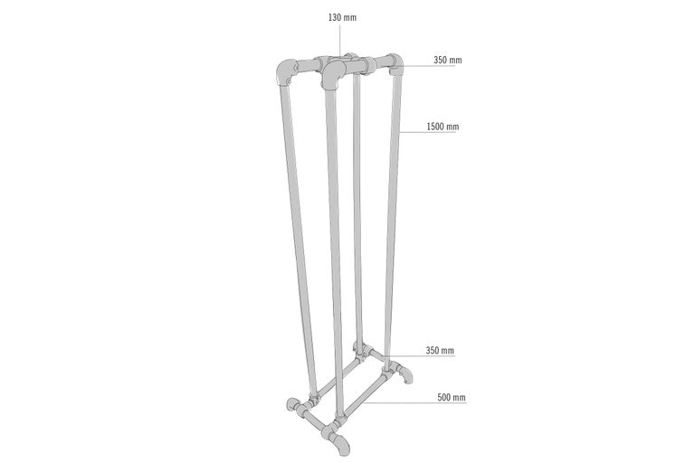 Construction de tuyaux avec dimensions