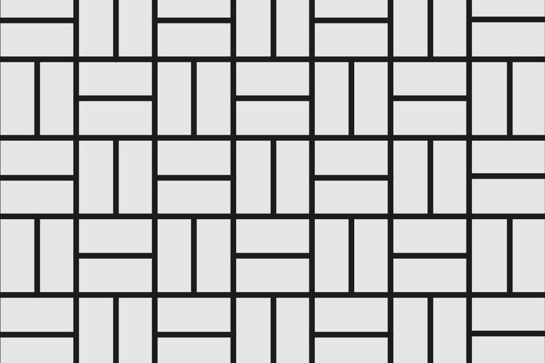 Motif de carreaux rectangulaires, pose à joints décalés