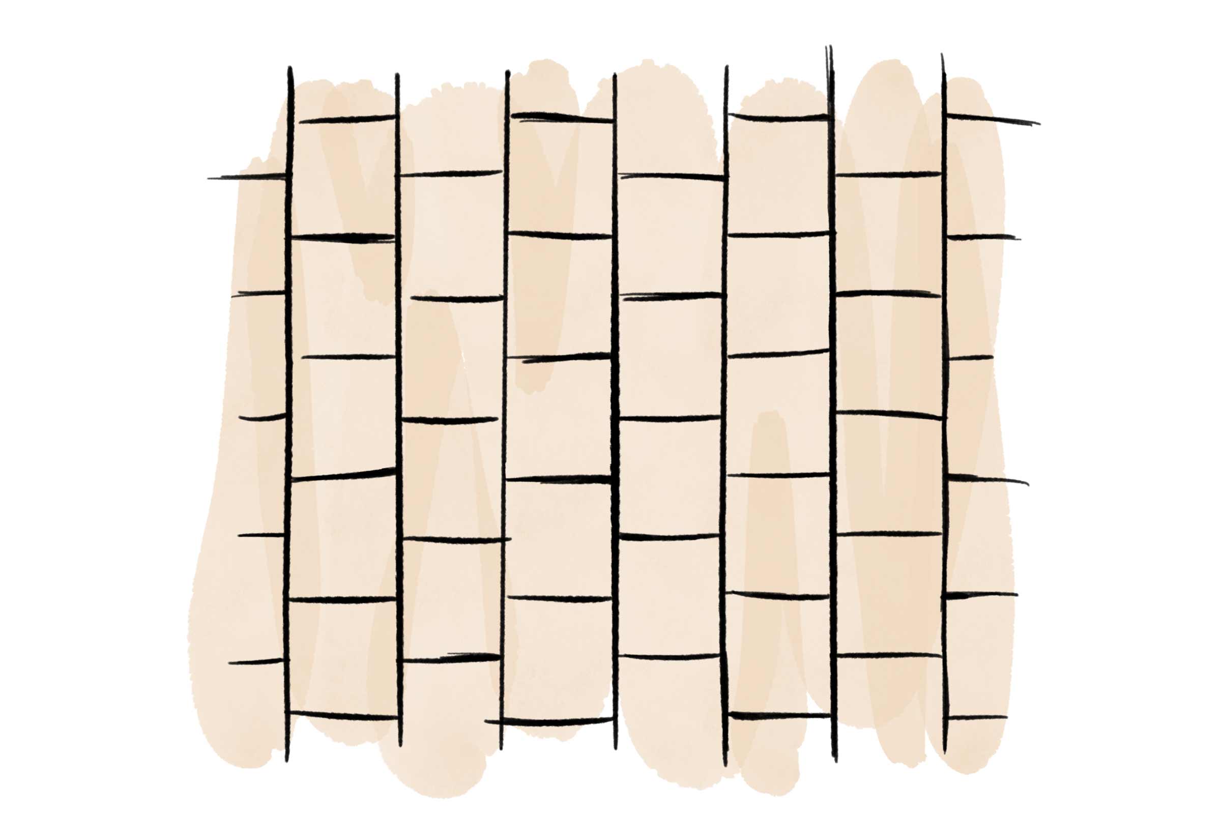 Illustration einer Holzfassade