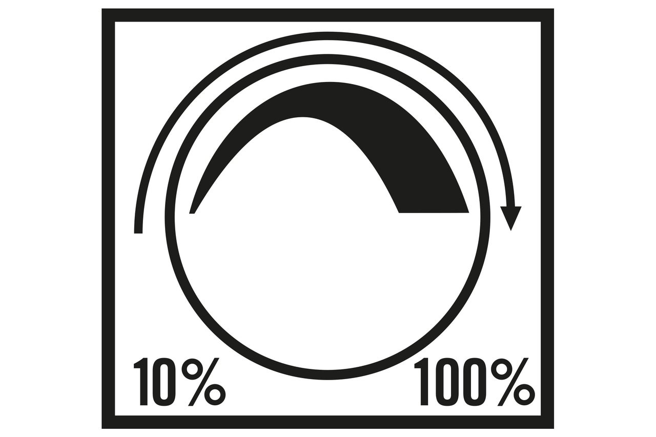 Symbole pour puissance variable de 10 à 100 pour cent