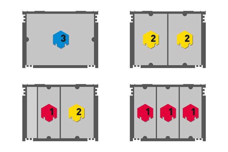 Aménagement de l'espace avec un nombre variable d'unités d'habitation