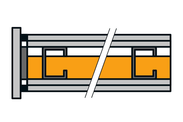 Illustration einer Wandkonstruktion mit Dämmmaterial