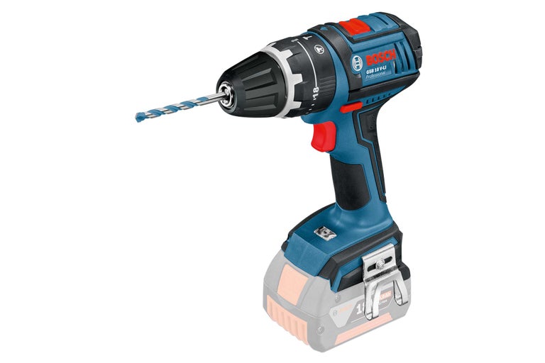 Perceuse-visseuse sans fil avec foret dans le mandrin