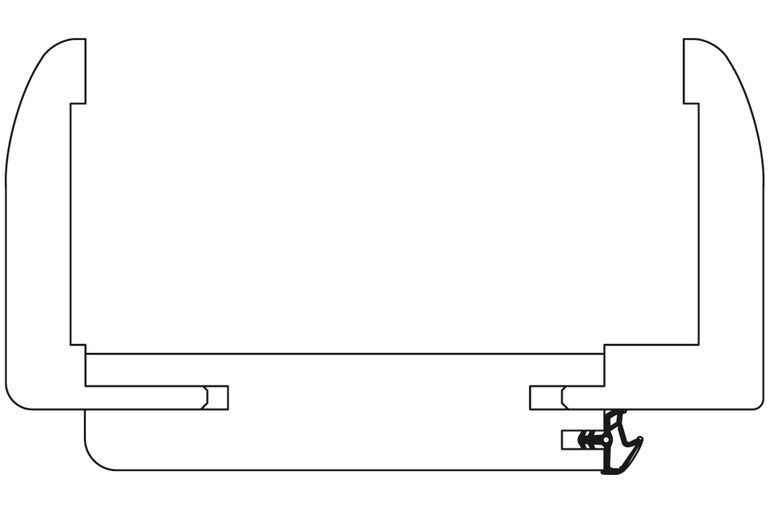Querschnitt einer Duschkabinen-Dichtung