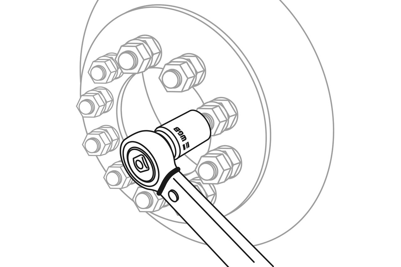 Illustration d'une clé dynamométrique serrant une vis