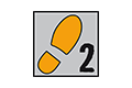 Symbole pour la classe de sollicitation 2 pour carrelages