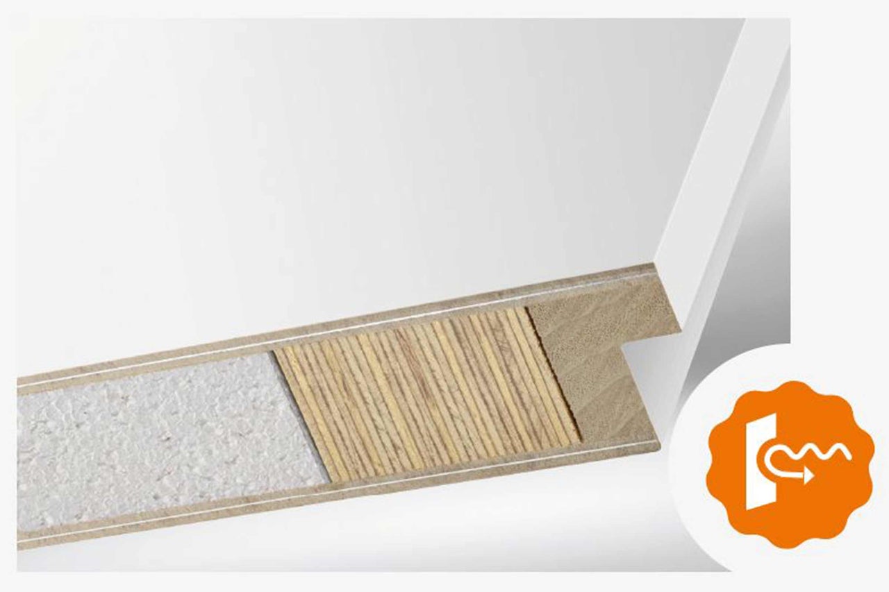 Coupe transversale d'une isolation phonique