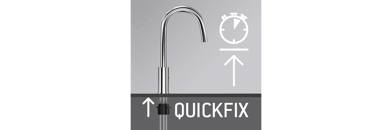 Schnellmontagesystem für Wasserhahn