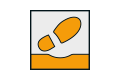 Symbole pour isolation phonique contre les bruits de pas.