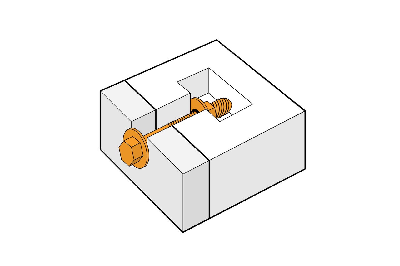 Vis de fixation dans panneau isolant