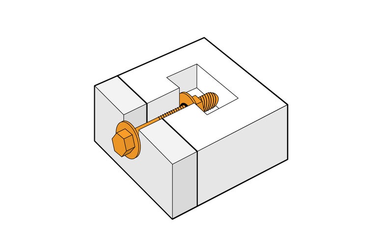 Vis de fixation dans panneau isolant