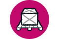 Symbole pour le transport de marchandises diverses sur palette Symbole pour le transport de marchandises diverses sur palette