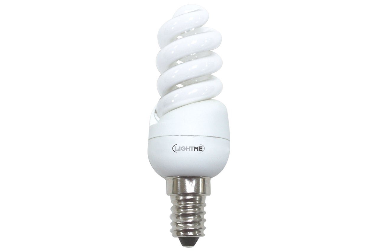 Lampe à économie d'énergie avec culot E14 et tube spiralé