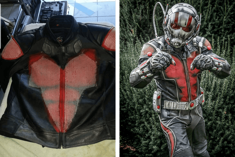 Ant-Man Kostüm und Jacke mit Gittermuster