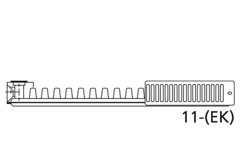 Dessin technique d'un radiateur type 11-(EK)