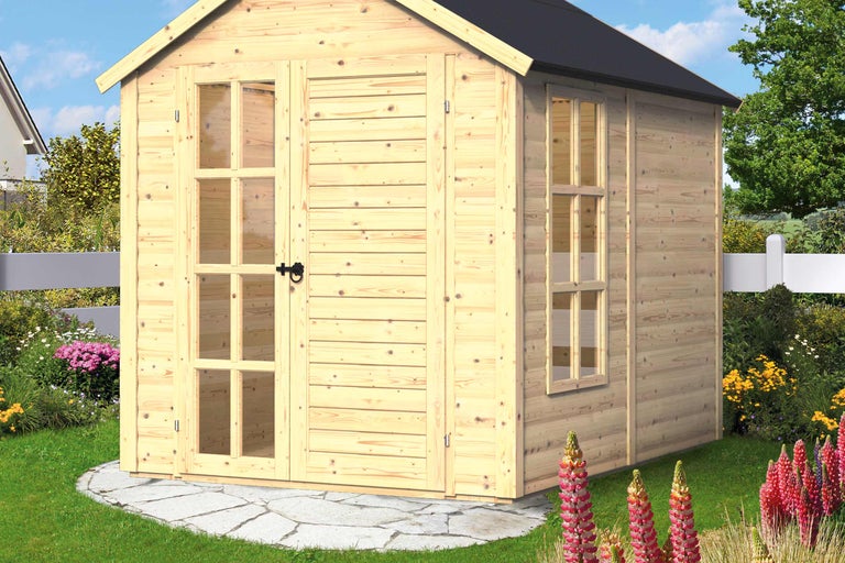 Holzgartenhaus mit Doppeltür und Fenster für den Aussenbereich