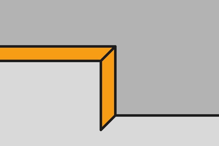Illustration einer Wandverkleidungsecke