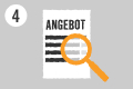 Symbole : l'offre est vérifiée à la loupe.