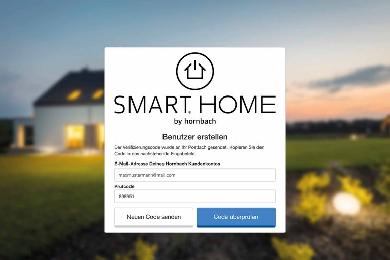 Hornbach Smart Home Benutzer erstellen Fenster