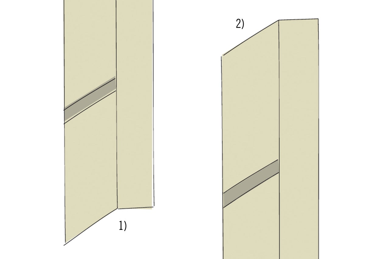 Illustration zweier Holzplatten mit Nut- und Federverbindung
