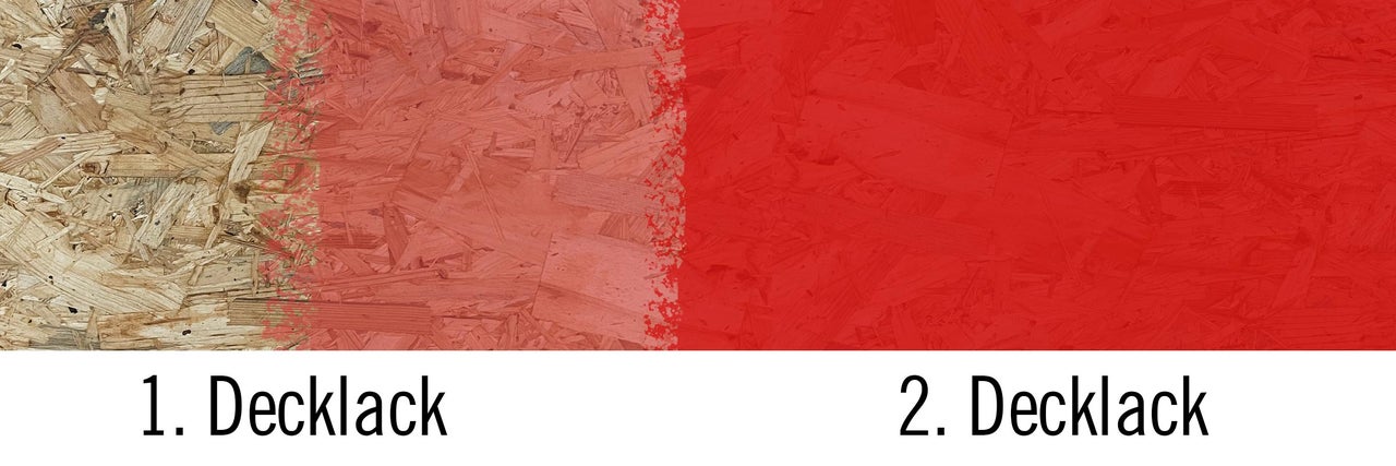 OSB-Platte mit zweimal Decklackierung.