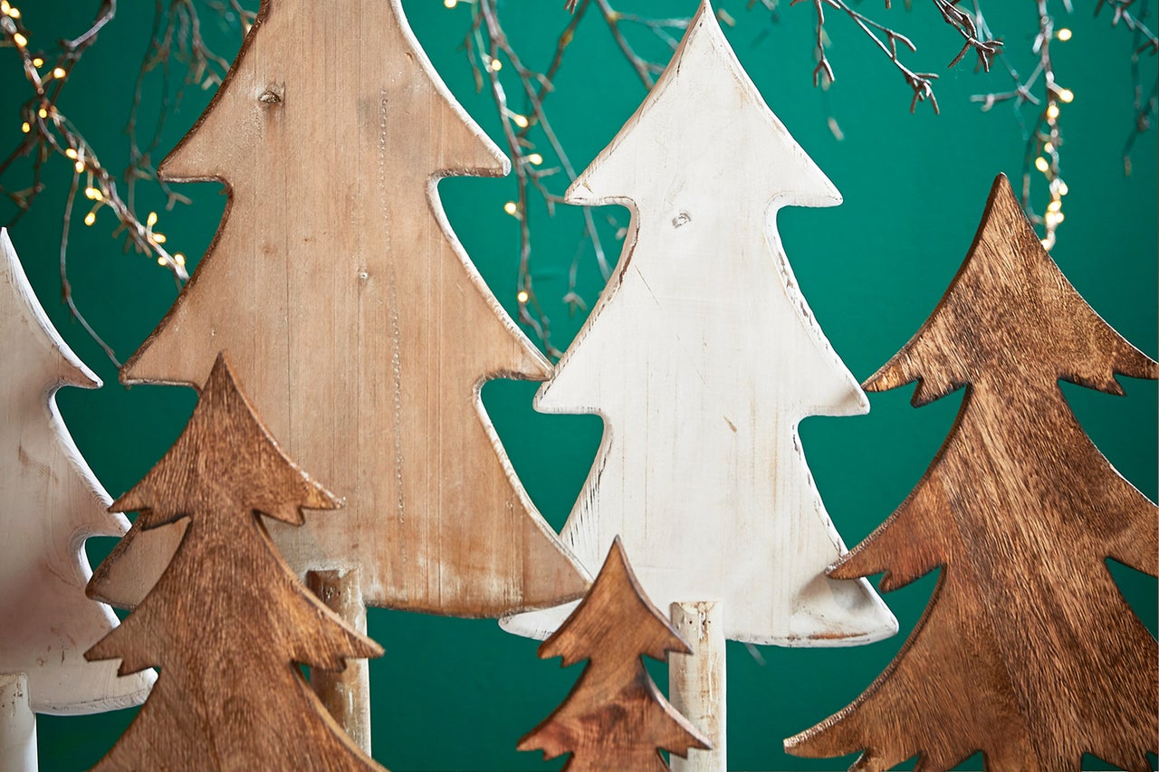 Arbres de Noël décoratifs en bois