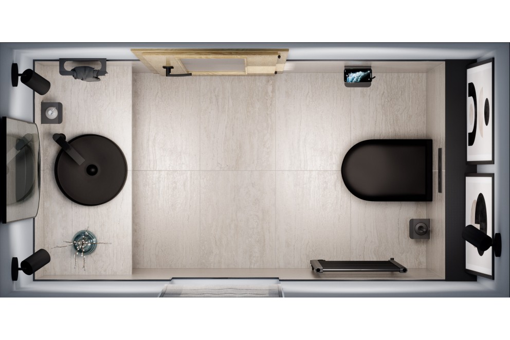 Badkonzept Island Gäste WC Grundriss Badkonzept Island Gäste WC Grundriss
