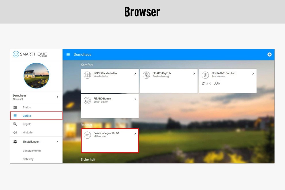 Bosch Indego Connect 7.1 Browser Bosch Indego Connect 7.1 Browser