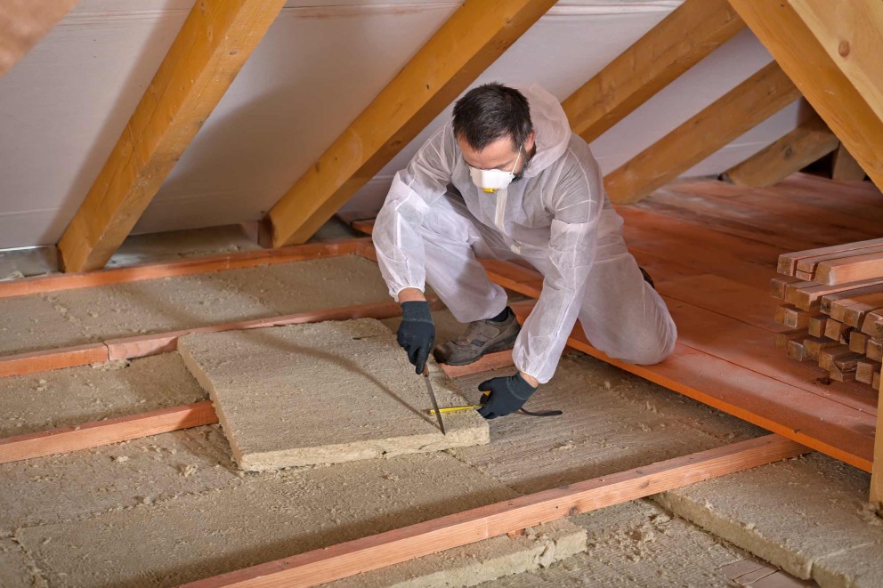 Isoler le plafond de l‘étage supérieur