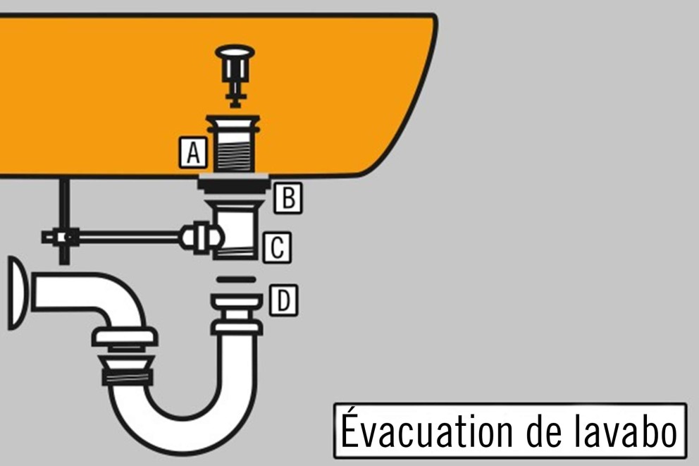 Evacuation lavabo
