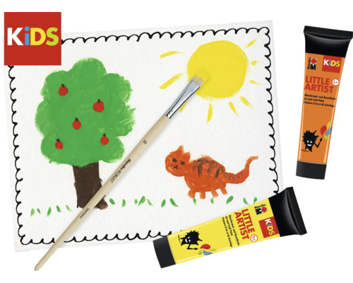 Marabu Kids Malset mit Farben, Pinsel und gemaltem Bild