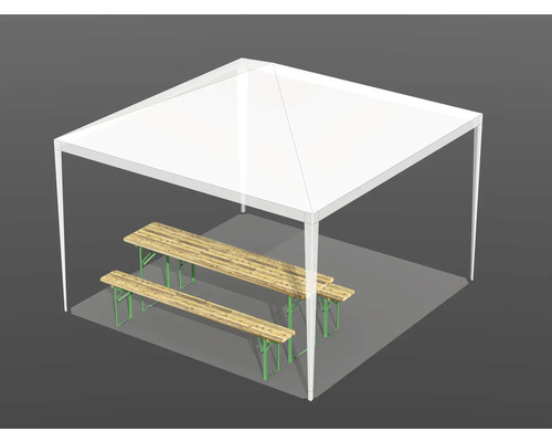 Bierzeltgarnitur unter einem Pavillon