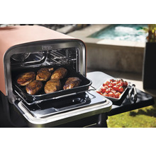 Grill Ninja avec steaks et tomates à l''extérieur.