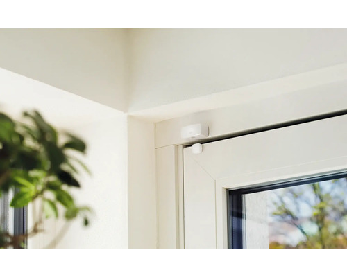 Fenster mit installiertem Ring Alarmsensor