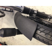 Motorradvorderrad mit Schutzblech