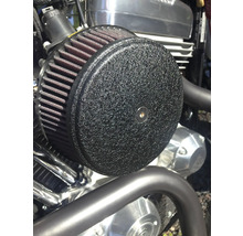 Motorradluftfilter mit schwarzer Abdeckung
