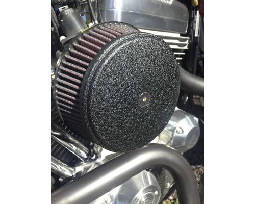 Filtre à air de moto avec couvercle noir