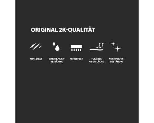 Qualité 2K originale : résistant aux rayures, résistant aux produits chimiques, résistant à l’abrasion, surface flexible, résistant à la corrosion