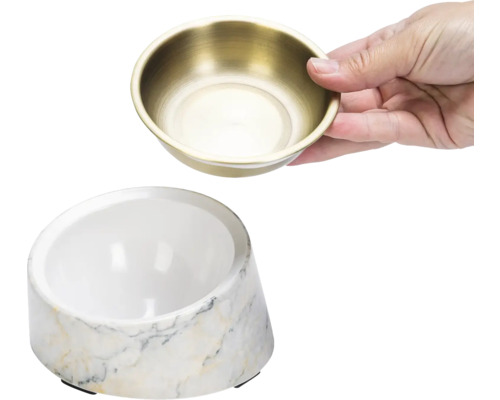 Keramikfutternapf mit Edelstahleinsatz