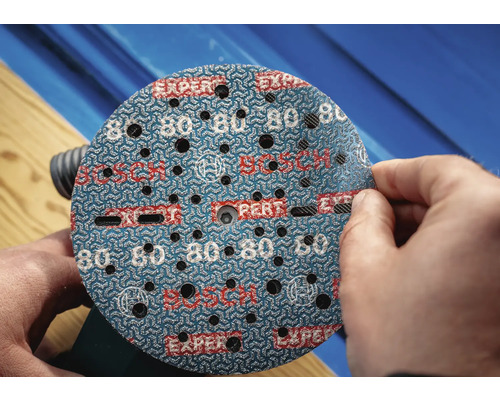 Papier abrasif Bosch Expert grain 80 pour ponceuses excentriques