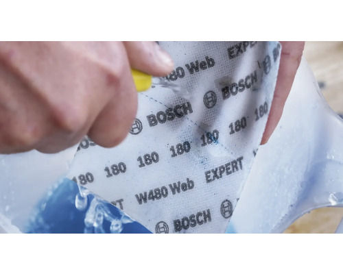 Bosch EXPERT W480 Web Schleifgitter 180 mit Schneidewerkzeug