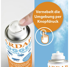 Application de l''anti-parasitaire en appuyant sur le bouton.