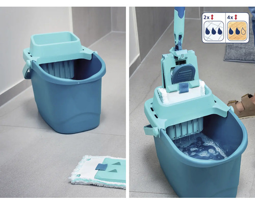 Bodenwischsystem mit Eimer und Auswringvorrichtung