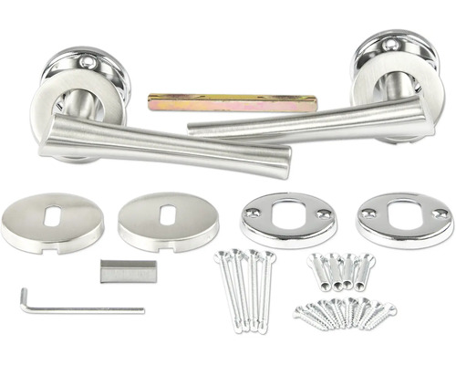 Garniture de poignée de porte en acier inoxydable avec vis et accessoires