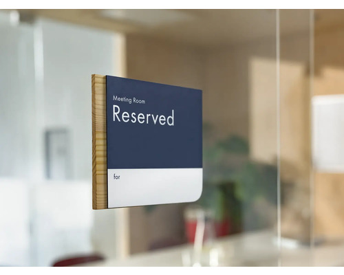 Panneau indiquant Salle de réunion réservée