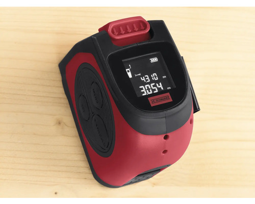 Télémètre électronique en noir et rouge