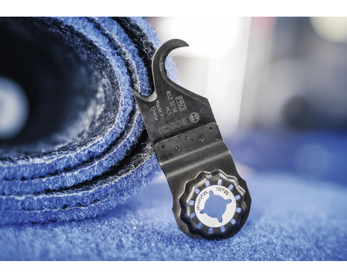 Bosch Tauchsägeblatt für Multifunktionswerkzeuge mit Starlock Aufnahme und blauem Schleifpapier