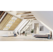 Panneau roulé en laine de verre ISOVER Integra WLG 032 pour isolation entre chevrons pour toit en pente 2000 x 1250 x 240 mm