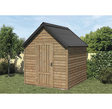 Gartenhaus aus Holz mit Stahltrapezblechdach